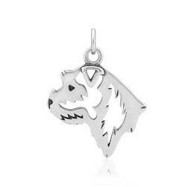 Staffordshire Bull Terrier Silver Pewter Pendant Necklace FREE POUCH Staffie Dog